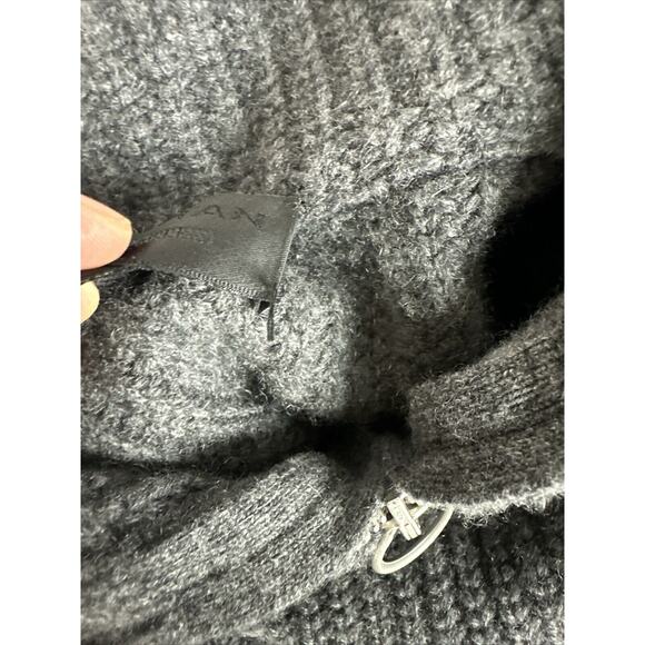NILI LOTAN 100% Cashmere Sweater Zip Turtleneck Size Small Gray - Picture 8 of 9